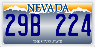 NV license plate 29B224
