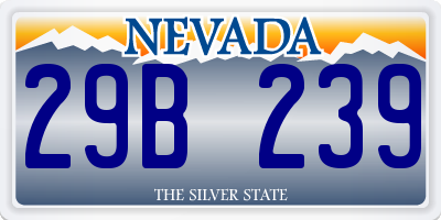 NV license plate 29B239