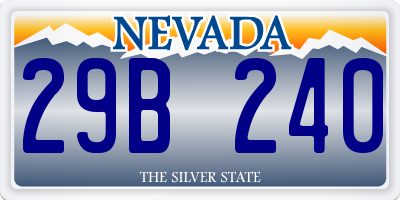 NV license plate 29B240