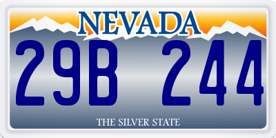 NV license plate 29B244