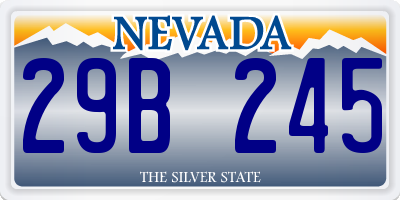 NV license plate 29B245