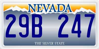 NV license plate 29B247