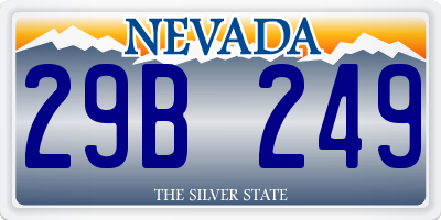 NV license plate 29B249