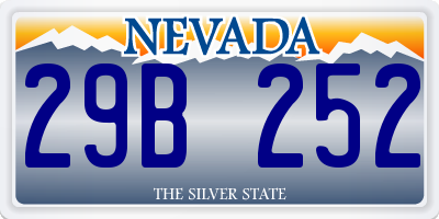 NV license plate 29B252