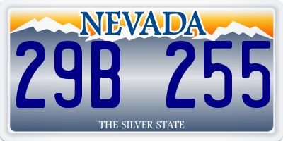 NV license plate 29B255