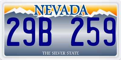 NV license plate 29B259