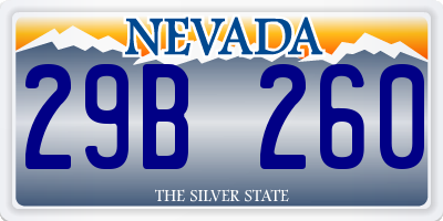 NV license plate 29B260