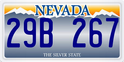 NV license plate 29B267