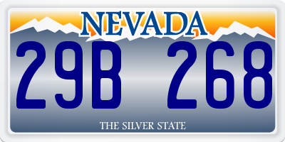 NV license plate 29B268