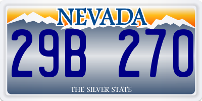 NV license plate 29B270