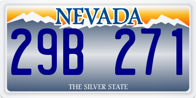 NV license plate 29B271
