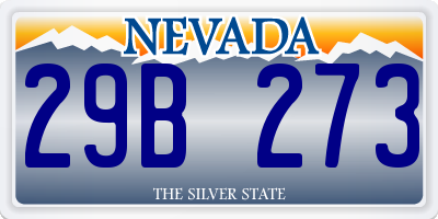 NV license plate 29B273