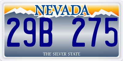 NV license plate 29B275