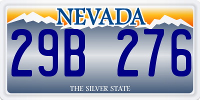 NV license plate 29B276