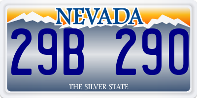 NV license plate 29B290