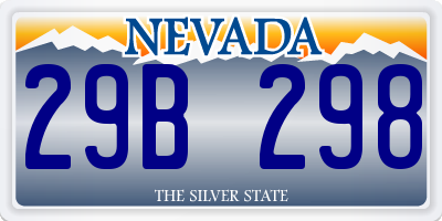 NV license plate 29B298