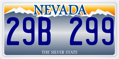 NV license plate 29B299