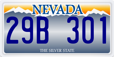 NV license plate 29B301