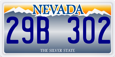 NV license plate 29B302