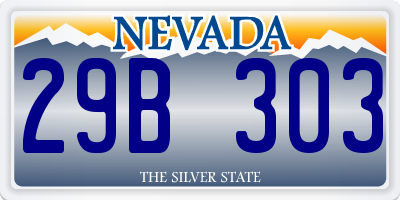 NV license plate 29B303
