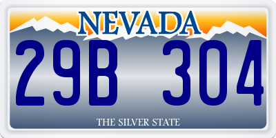 NV license plate 29B304