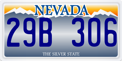 NV license plate 29B306