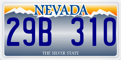 NV license plate 29B310