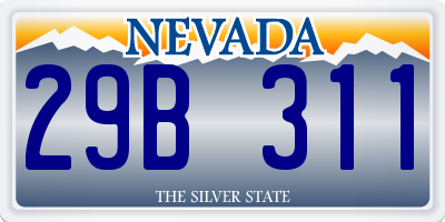 NV license plate 29B311