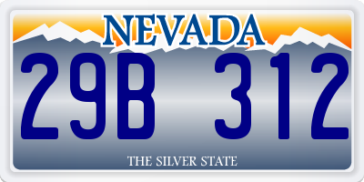 NV license plate 29B312