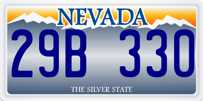 NV license plate 29B330
