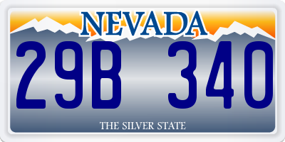 NV license plate 29B340