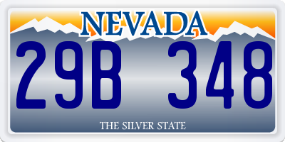 NV license plate 29B348