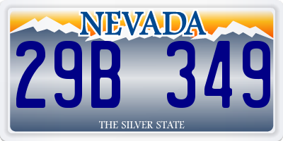 NV license plate 29B349