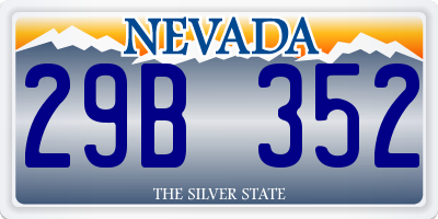 NV license plate 29B352