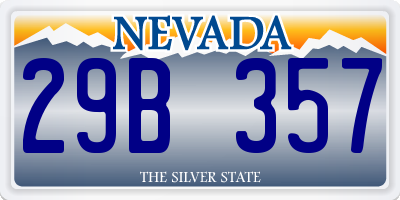 NV license plate 29B357