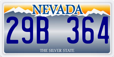 NV license plate 29B364