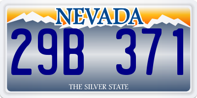 NV license plate 29B371