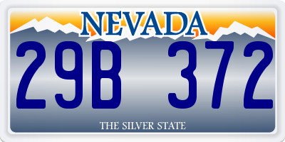 NV license plate 29B372