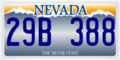 NV license plate 29B388