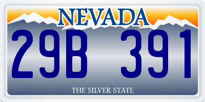 NV license plate 29B391