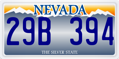 NV license plate 29B394