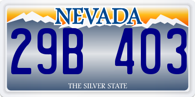NV license plate 29B403