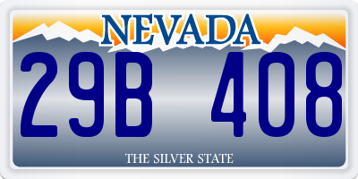 NV license plate 29B408