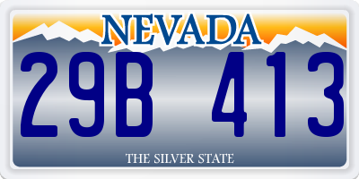 NV license plate 29B413