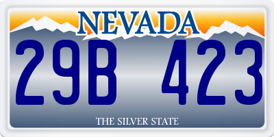 NV license plate 29B423