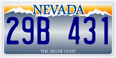 NV license plate 29B431