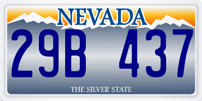 NV license plate 29B437
