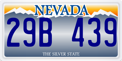 NV license plate 29B439