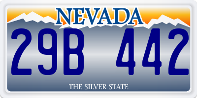 NV license plate 29B442