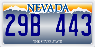 NV license plate 29B443